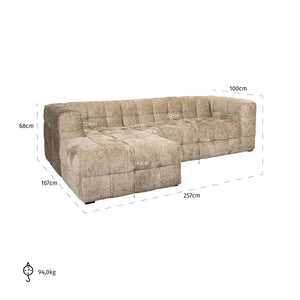 Sofa Merrol Lounge Left Desert Fusion (fusion 109 Desert)