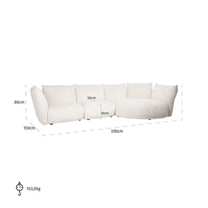 Sofa Loyd Lovely Cream (be Lovely 11 Cream)
