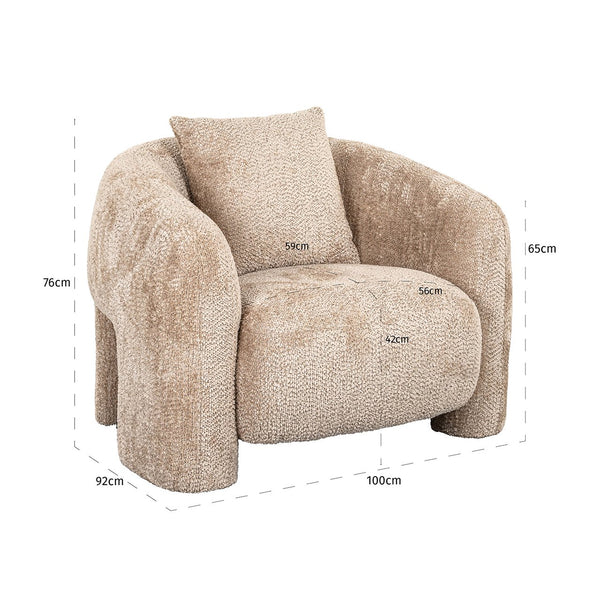Lounge Chair Milania Lovely Beige (be Lovely 170 Beige)