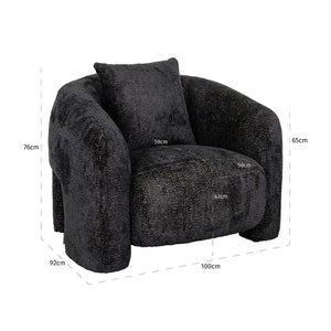 Lounge Chair Milania Lovely Black (be Lovely 17 Black)