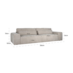 Sofa Lund 4 (2 Seater Arm Left + 2 Seater Arm Right)
