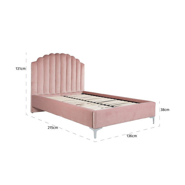 Bed Belmond 120x200 Excl. Mattress (quartz Pink 700) – Richmond Interiors