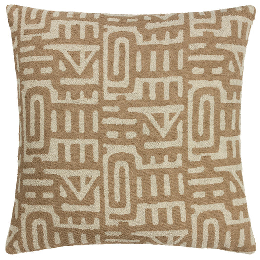 SAMOS 60X60 FEATHER FILLED CUSHION TOFFEE/NOUGAT