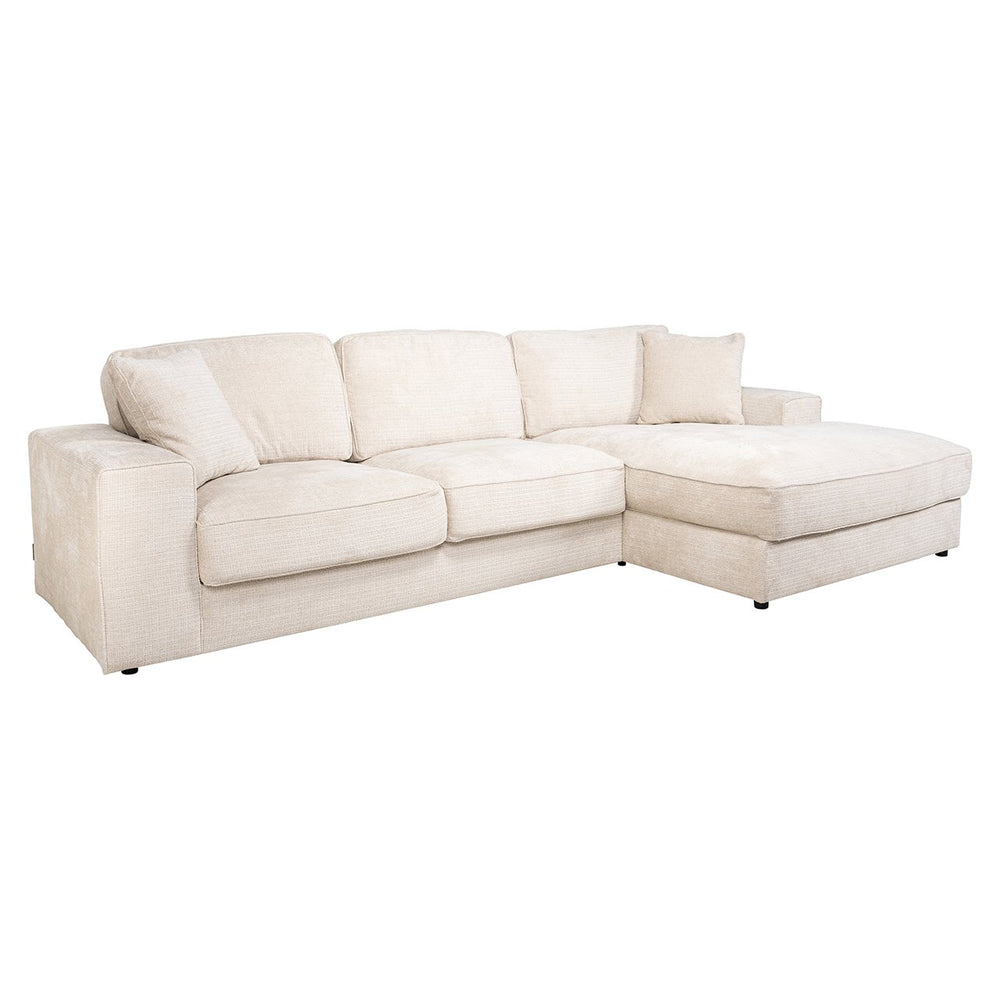 Sofa Santos 2,5-seater + lounge right beige niagara (Niagara 902 beige)