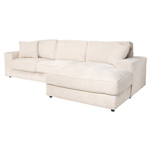 Sofa Santos 2,5 – Seater + Lounge Right Beige Niagara (niagara 902 Beige)