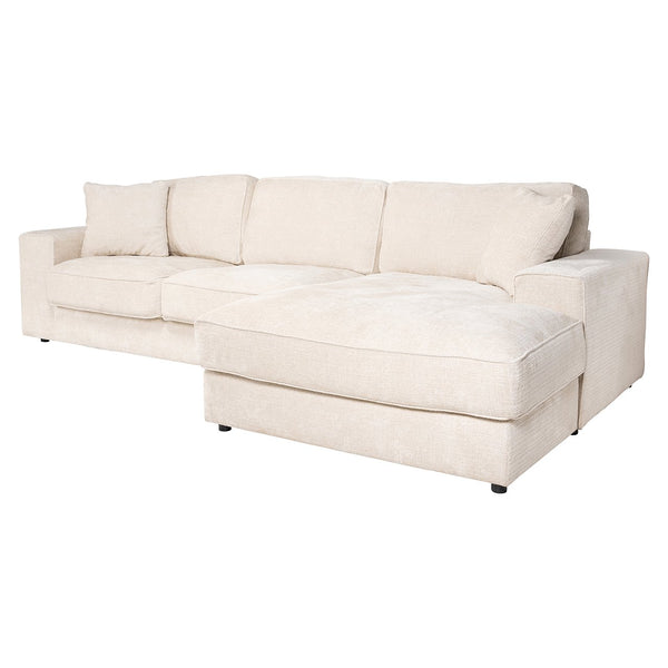 Sofa Santos 2,5 – Seater + Lounge Right Beige Niagara (niagara 902 Beige)