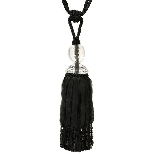 SAVOY TIE BACK BLACK