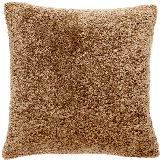 TEXTURED BROWN FAUX FUR 45 X 45
