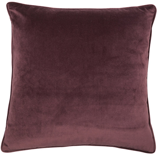 VELVET PIPED AUBERGINE 43 X 43