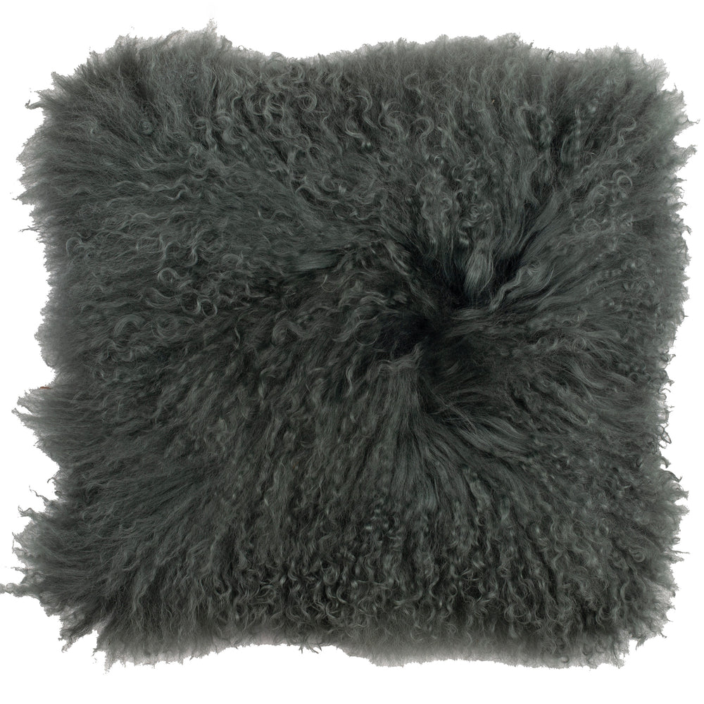 Mongolian Lamb Real Suede Sage 40x40