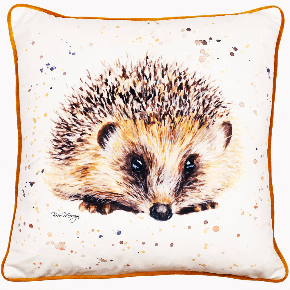 Hedgehog Printed Velvet 45x45