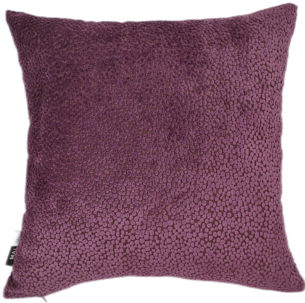 Cut Velvet Dots in Aubergine 43x43