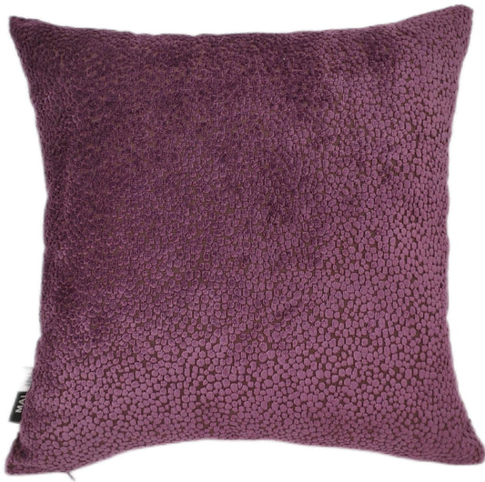 CUT VELVET DOTS IN AUBERGINE 43 X 43