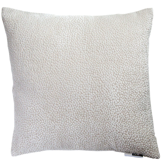 CUT VELVET DOTS IN CREAM 43 X 43