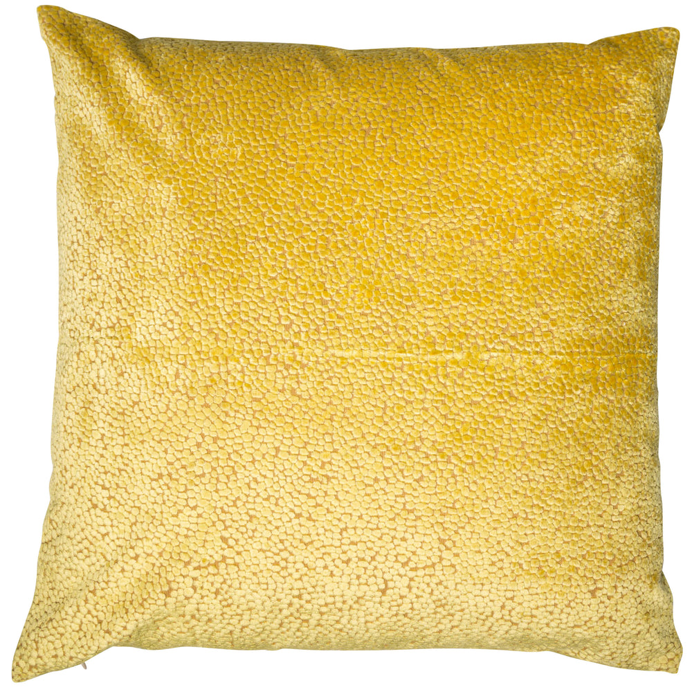 Cut Velvet Dots Mustard 43x43