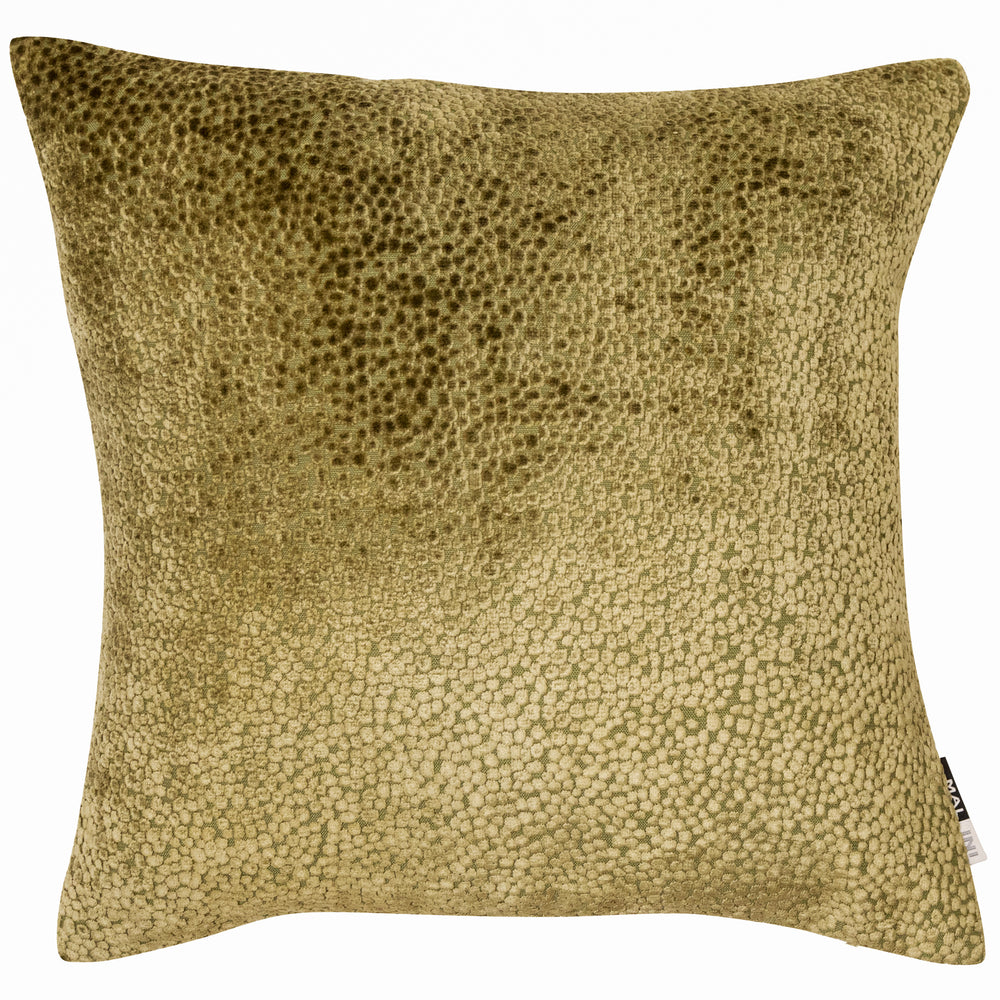 Cut Velvet Dots in Olive 43x43