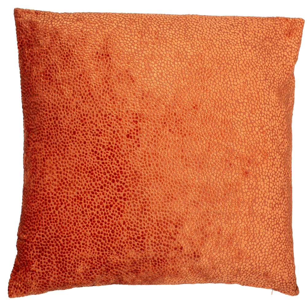 Burnt Velvet Cushion Orange 43x43