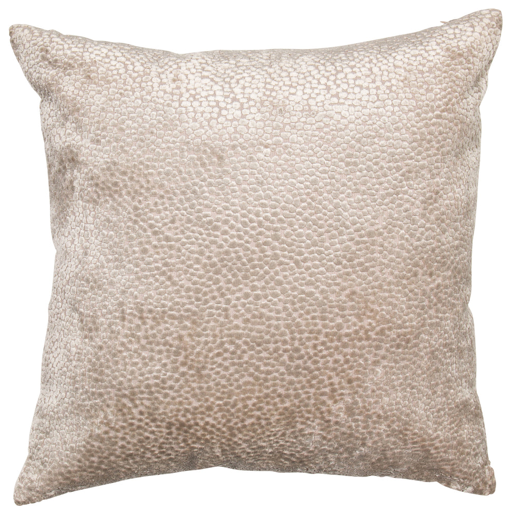 Burnt Velvet Cushion Taupe 43x43