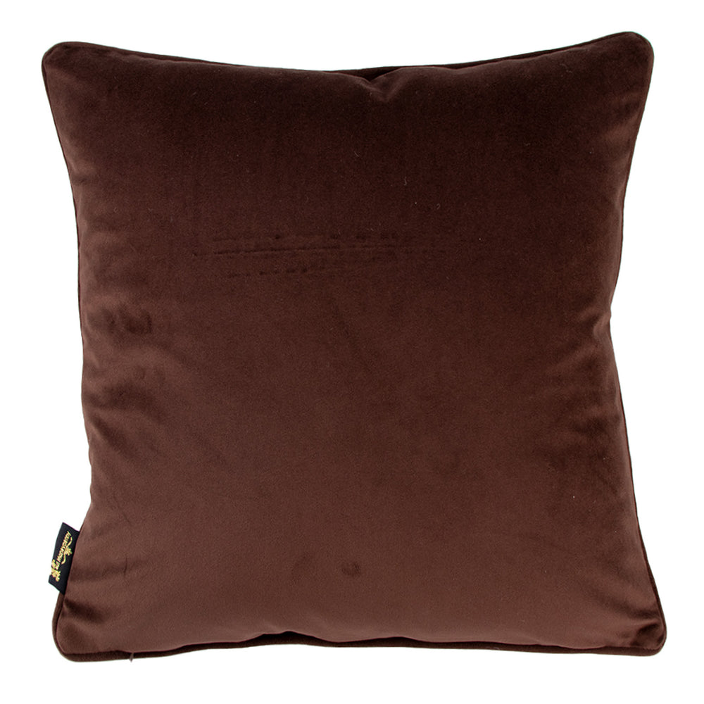Bronze Foil Splash Cushion on Choc 45x45