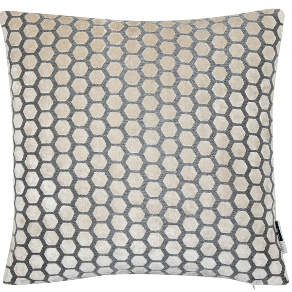 Small Hex Cut Velvet 43x43 Cream