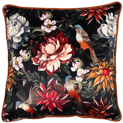 Printed  Hummingbirdcushion with embroidary and piped 45 x 45