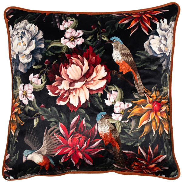 Printed Hummingbirdcushion with Embroidary and Piped 45x45