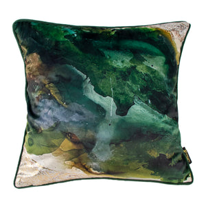 Printed Cushion Green Spilt Paint 45x45