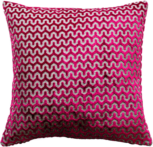 CUT VELVET WAVE FUSCHIA 43 X 43