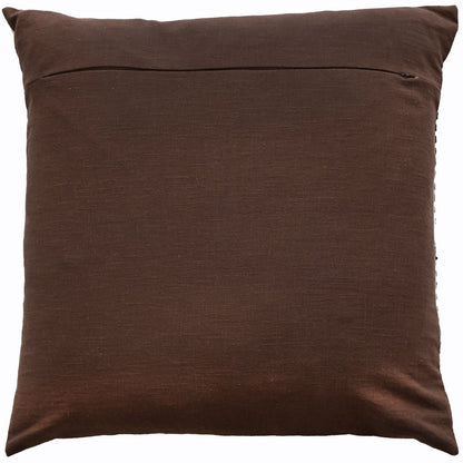 ART DECO DESIGN WITH CHAIN CREWEL STITCH BROWN  45 X 45