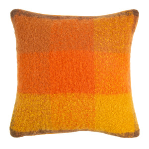 Faux Mohair Cushion Rustic Plaid 45x45