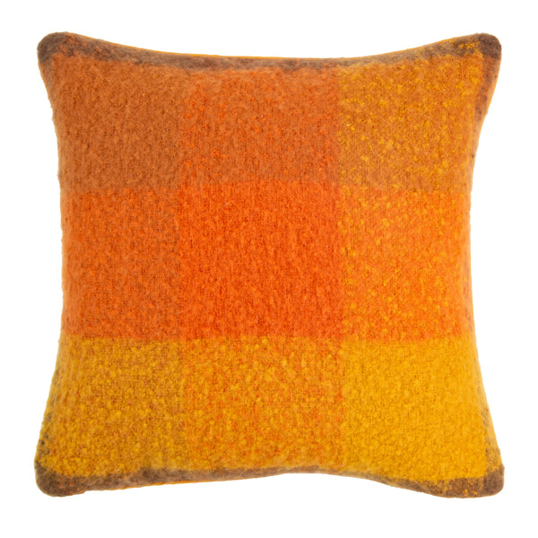 Faux Mohair Cushion Rustic Plaid 45x45