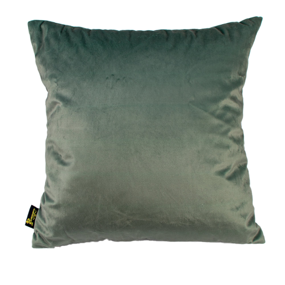 Velv Cushion with Bow Sage 45x45