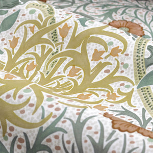 Seaweed 117x137 Pencil Pleat Curtains Stone/sunflower - view 7