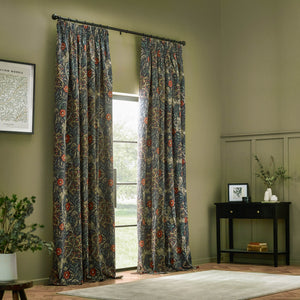 Seaweed 228x137 Pencil Pleat Curtains Indigo - view 8