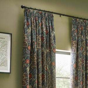 Seaweed 228x182 Pencil Pleat Curtains Indigo - view 4