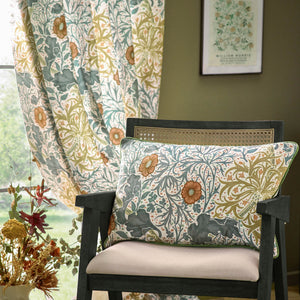 Seaweed 228x228 Pencil Pleat Curtains Stone/sunflower - view 5