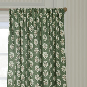 Sessile Leaf 167x182 Pencil Pleat Curtains Leaf Green - view 4
