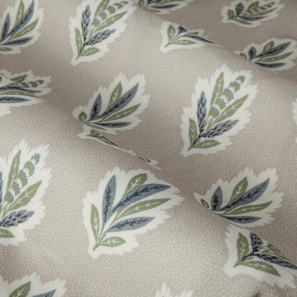 Sessile Leaf 228x137 Pencil Pleat Curtains Flax - view 6