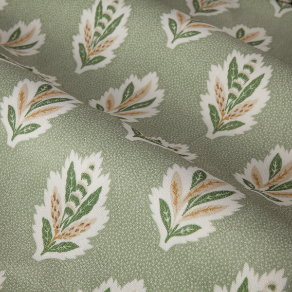 Sessile Leaf 228x137 Pencil Pleat Curtains Sage - view 6