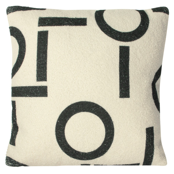 Shearling Circa 43x43 Feather Filled Cushion Black - view 2