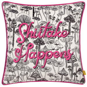 Shiitake 43x43 Feather Filled Cushion Fuchsia