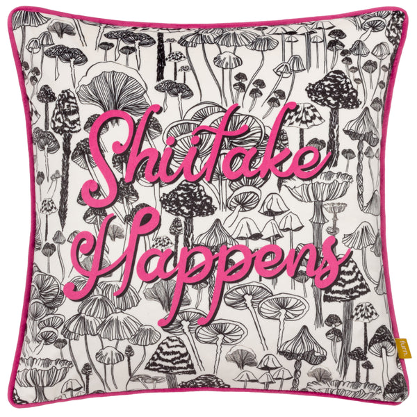 Shiitake 43x43 Feather Filled Cushion Fuchsia