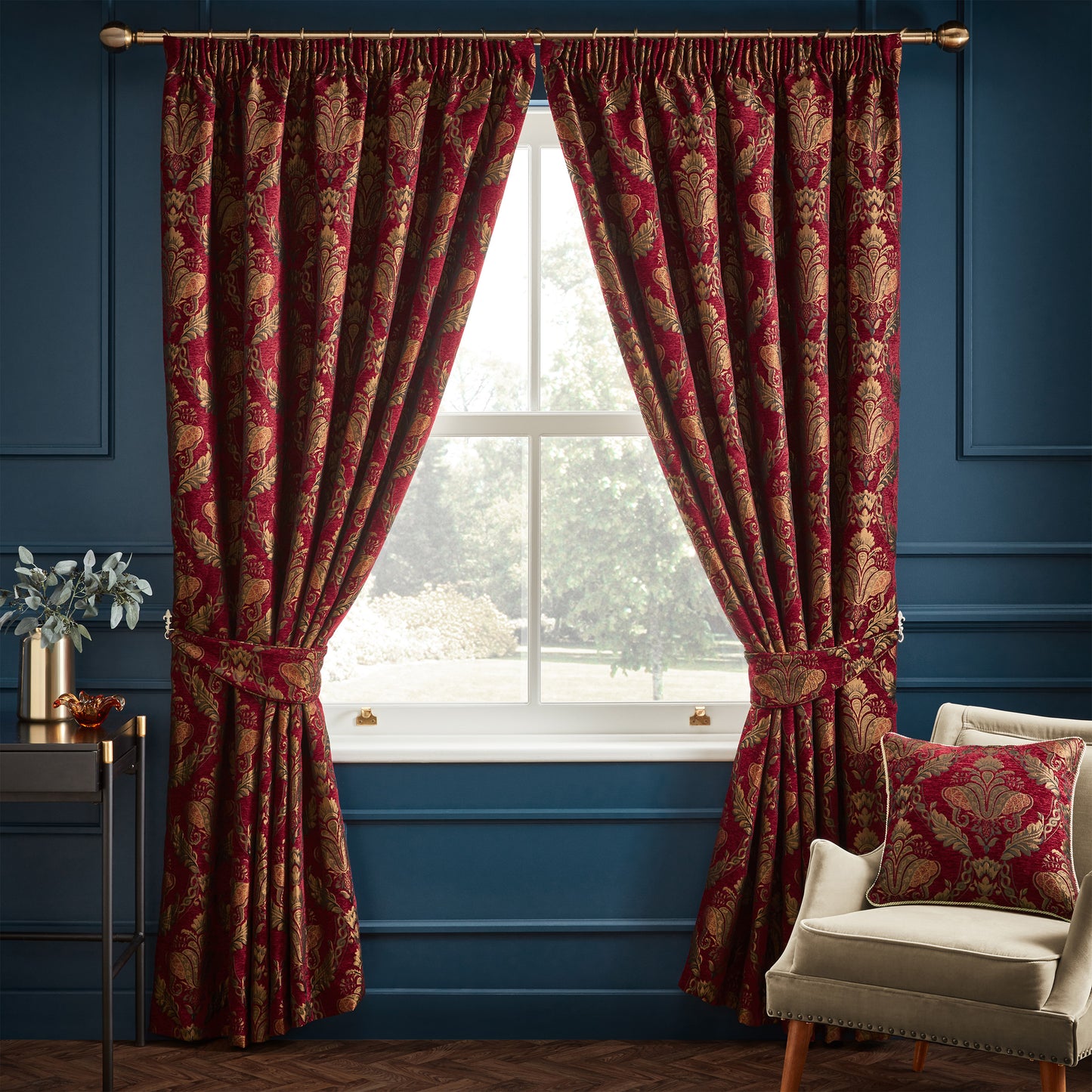 SHIRAZ CURTAIN 90X90 BURG