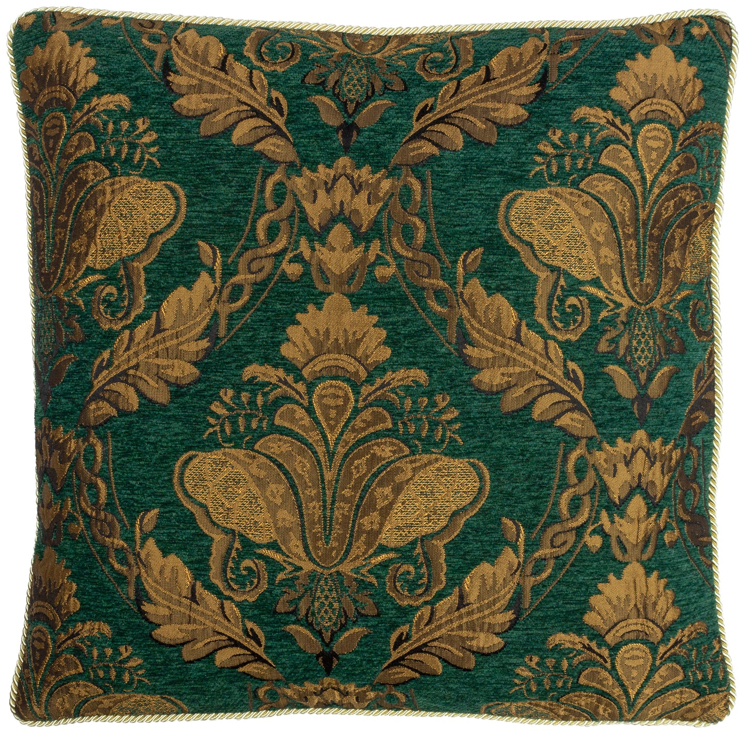 SHIRAZ FEATHER FILLED CUSHION 45X45 EMERALD