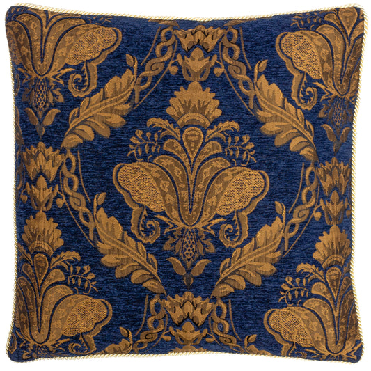 SHIRAZ FEATHER FILLED CUSHION 45X45 NAVY