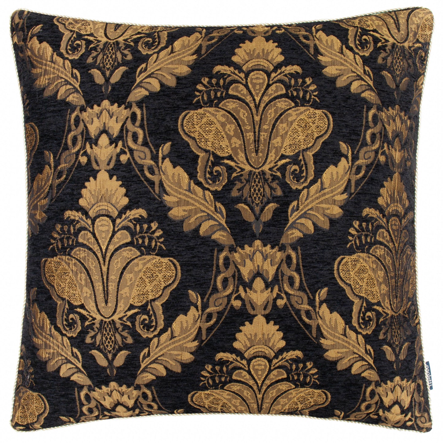 SHIRAZ FEATHER FILLED CUSHION 58X58 BLACK