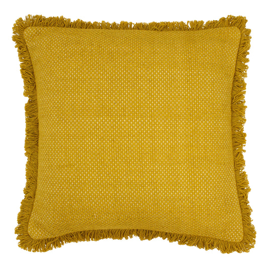 SIENNA 45X45 FEATHER FILLED CUSHION OCHRE