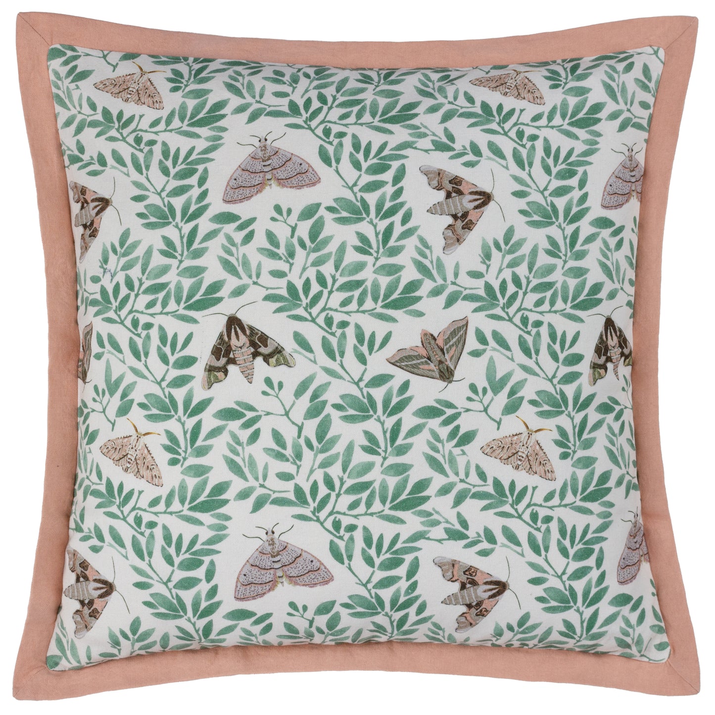 SILK MOTH 50X50 FEATHER FILLED CUSHION PALE PINK