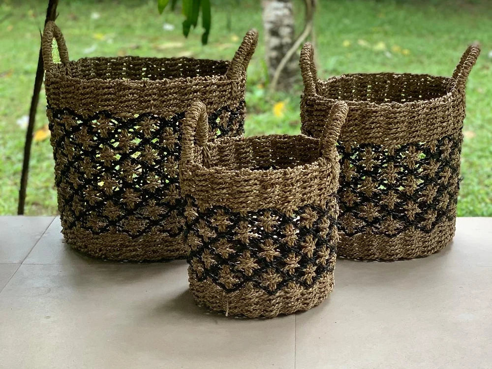 Round Diamond Basket (set of 3)