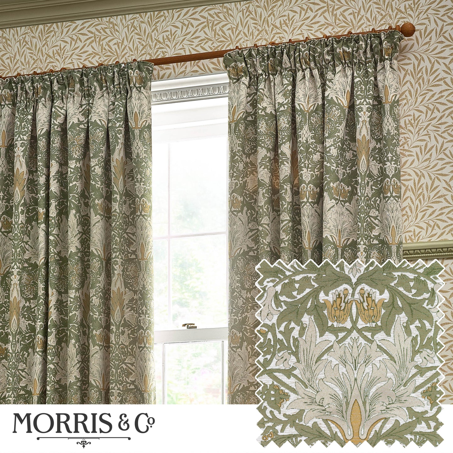 SNAKESHEAD 117X182 PENCIL PLEAT CURTAINS SUNFLOWER/STONE